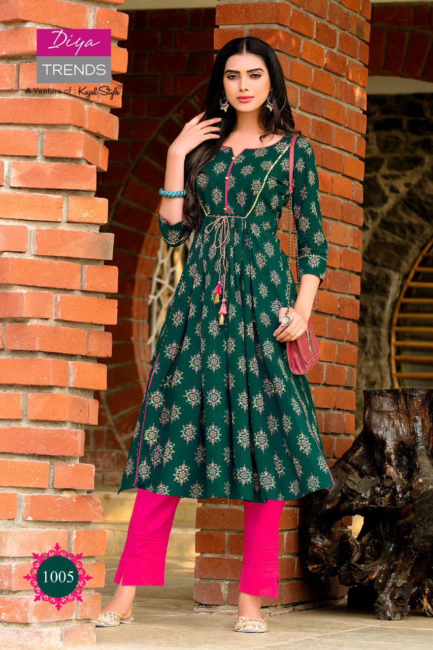 Diya Summer Beauty Latest Designer Anarkali  Kurti  collection